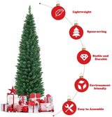 2.4 M Slim Pencil Christmas Tree with Branch Tips for Indoor Decoration