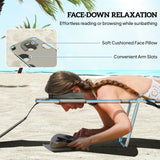 Outsunny Reclining Face Hole Sun Lounger - Dark Grey