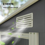 Outsunny 7 x 5ft Galvanised Metal Shed, with Sliding Door - Dark Grey