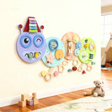 AIYAPLAY Caterpillar Busy Board with 7 Activities, for Nursery, Playroom, Home, for 3+ Years