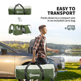 Outsunny 5-6 Man Camping Tent with 2 Room, Floor and Carry Bag - Green
