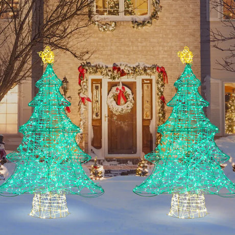 4FT Pre-lit Artificial Christmas Tree with 520 LED Lights and Top Star