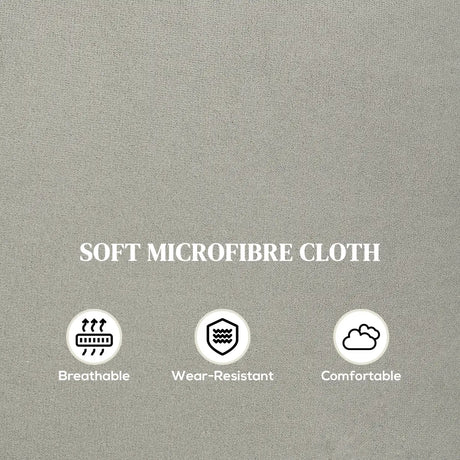 HOMCOM 140 Manual Reclining Armchair, with Footrest - Grey