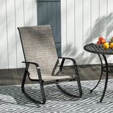 Outsunny Rocking Garden Chair - Light Brown