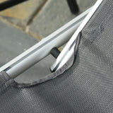 Outsunny Foldable Outdoor Sun Loungers Set of 2, Reclining Lounge Chair Camping Bed Cot with Pillow 4-Level Adjustable Back Aluminium Frame, Grey