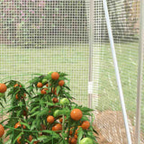 Outsunny Polytunnel Greenhouse Walk-in Grow House with UV-resistant PE Cover, Door and Galvanised Steel Frame, 2 x 2 x 2m, White