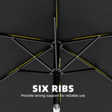 Outsunny 2m Garden Parasol Umbrella, Outdoor Table Parasol Umbrella with Crank Handle, Tilt Function, UV30+ Protection