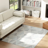 HOMCOM Modern Area Rug, Geometric Pattern Non-Slip Washable Rug, Soft Floor Carpet for Living Room, Bedroom, Dining Room, Home Office, 170 x 120 cm, Multi-Coloured