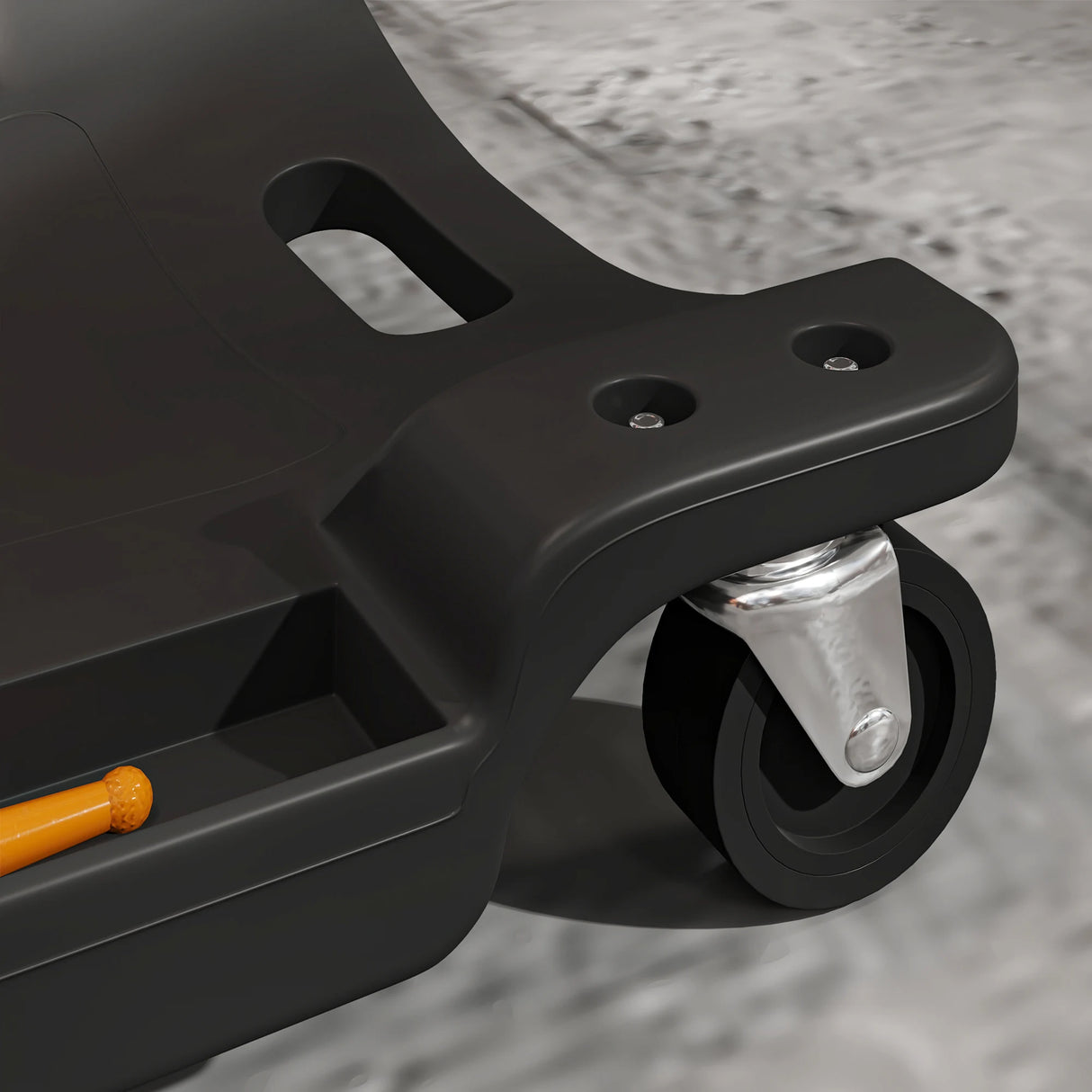 DURHAND Mechanic Vehicle Creeper, Under-Car Rolling Crawler Board, with Headrest, Wheels, Black