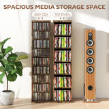 HOMCOM 260 Narrow CD Storage Unit - Rustic Brown