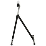HOMCOM Set of 2 Folding Roller Stand, Material Support Pedestal with Ball Bearing Roller Height Adjustable Portable, Metal Construction, Black
