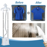 HOMCOM Upright Garment Clothes Steamer with 6 Steam Setting, 45s Fast Heat-up, 1.7L Water Tank and 35g/min steam flow, Wrinkle and Odour Remover Suitable for all Fabrics, 1960W, White