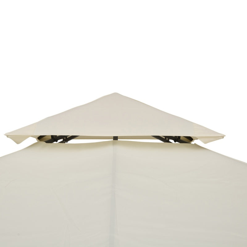 Outsunny Gazebo Replacement Canopy 3x3 m-Cream White