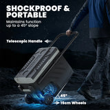 Outsunny 40L Compressor Car Fridge Freezer, Dual Zone Camping Refrigerator with App Control, Telescopic Handle, -20C-20C