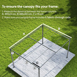 Outsunny Retractable Pergola Canopy Only, 3.92 x 3.5 m, UV30+ Replacement Canopy Cover for 4 x 3 m Pergola, Dark Grey