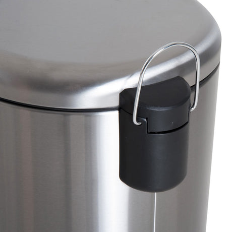 HOMCOM Foot Pedal Bin Stainless Steel Metal Waste Rubbish Lid Kitchen Garbage 30L Silver