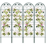 4 Pack 71 x 20 Inches Metal Garden Trellis for Climbing Plants-Green