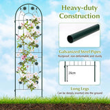 4 Pack 71 x 20 Inches Metal Garden Trellis for Climbing Plants-Green