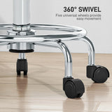 HOMCOM Faux Leather Padded Salon Stool - Grey