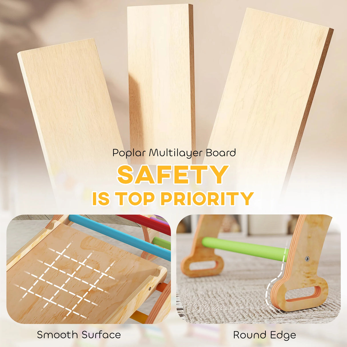 AIYAPLAY 9 in 1 Toddler Climbing Frame with Ramp, Slide, Arch, Ladder, Blackboard for 18-48 Months