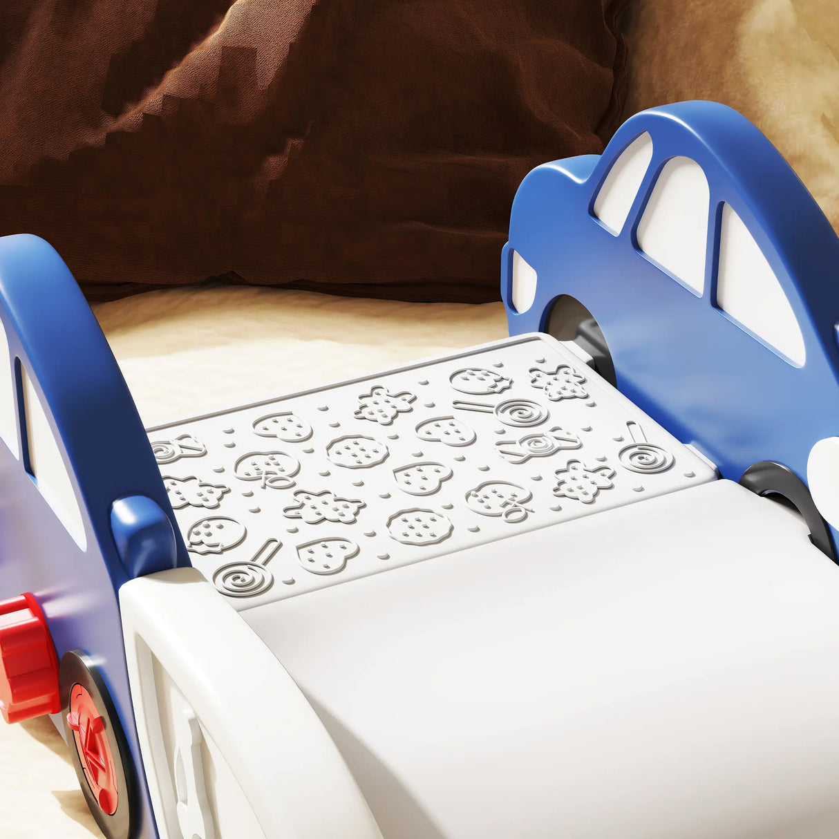 AIYAPLAY Kids Slide for Bed, Sofa, with Extended Length, Easy to assemble and Store, Blue