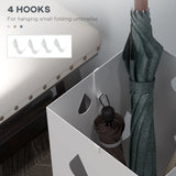 HOMCOM Six-Umbrella Steel Holder Stand - White
