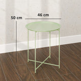 Outsunny Steel Removable Tray Top Garden Table - Green