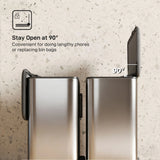 HOMCOM 8L Hanging Kitchen Bin, Rubbish bin with Lid and Removable Inner Bucket for Under Cabinet Door, Under Sink, Office