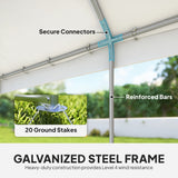 Outsunny 6 x 4 m Party Tent, Heavy Duty Gazebo Canopy with Windows, Outdoor Party Wedding Tent with 4 Removable Sidewalls