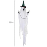 HOMCOM 6'6" Hanging Prisoner Ghost Halloween Animatronic, with Glowing Eyes