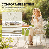 Outsunny Three-Piece Cast Aluminium Bistro Set - White