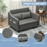 HOMCOM Two-Seater Pull-Out Sofa Bed - Grey