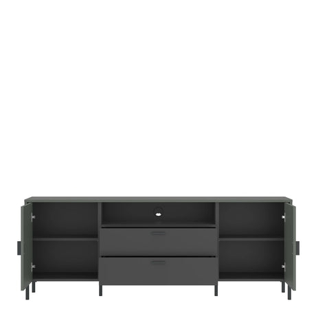 Arundel TV Cabinet 2 Door 2 Drawer 173cm wide 65cm High in Green/Grey