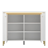 Lazio Sideboard 2 Door in Alpine White/White Gloss