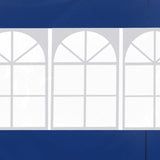 Outsunny 3 Meters Gazebo Replaceable Exchangeable Side Panel Wall Panels Walls With Window, Blue