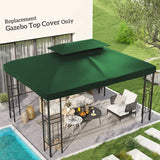 Outsunny Gazebo Roof Replacement, for 3 x 4m Frames - Green