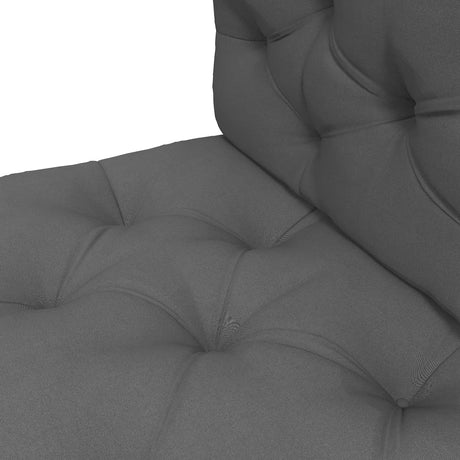 Outsunny Seat and Back Padded Pallet Cushion Set - Dark Grey