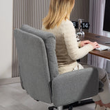 HOMCOM 91-99cm Sherpa Fleece Office Chair - Grey