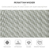 Outsunny Four-Piece Stacking Rattan Garden Seat Set - Mixed Grey