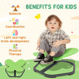 AIYAPLAY Butterfly-Shaped Kids Swivel Chair, Sensory Spinning Chair for Balance and Coordination Training, Green