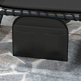 Outsunny Set of Two Reclining Sun Loungers - Black