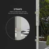 Outsunny Gazebo Side Panels, 2 Pack Sides Replacement, for 3x3(m) or 3x6m Pop Up Gazebo, with Windows and Doors, Black