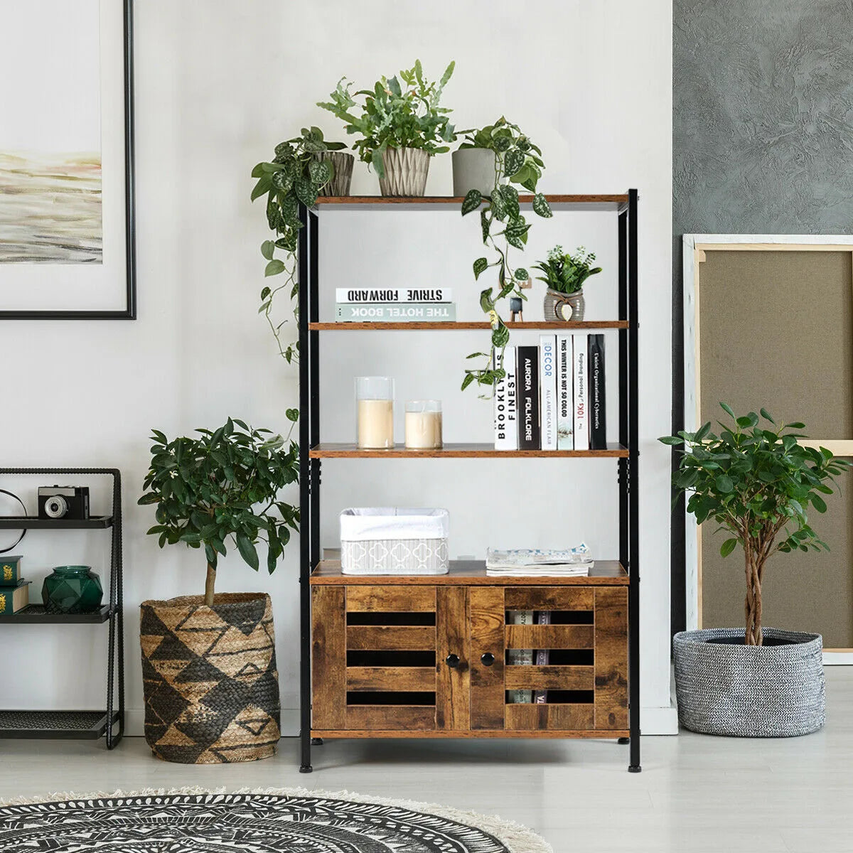 Industrial Storage Shelf with 2 Shutter Doors