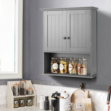 Multi-Purpose Wall Cabinet Storage with 2-Door for Bathroom