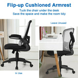 Lightweight Mesh Office Chair with Lumbar Support-Grey