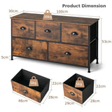 2-Tier Dresser Organizer with 5 Drawers & Steel Frame