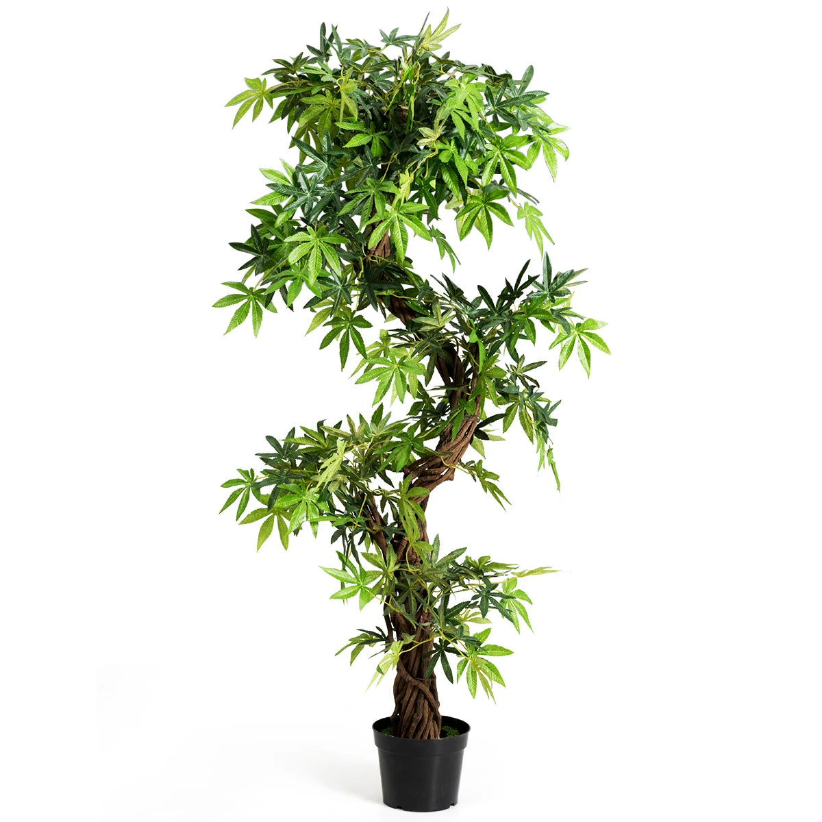 5-Feet Artificial Keel Red VineGreen Leaves Bonsai