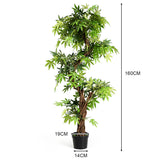 5-Feet Artificial Keel Red VineGreen Leaves Bonsai