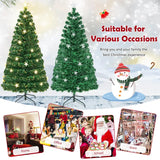 5/6FT Fiber Optic Artificial Christmas Tree with 21 Star LED Lights-5FT