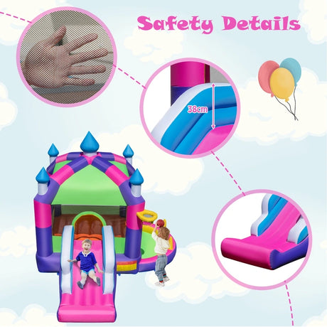 5-in-1 Inflatable Bounce Castle with Sun Roof (without Blower & Balls)